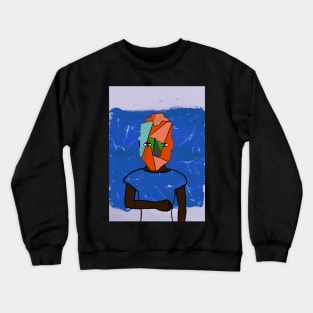 X NFT - Abstract Elegance: Female Character with Blue Eyes and Dark Undertones Crewneck Sweatshirt